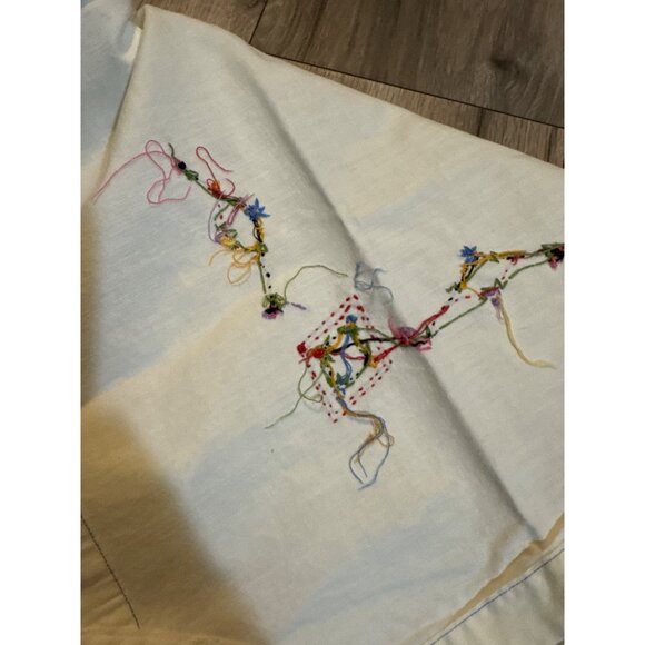 Vintage Hand-Embroidered Card Table Cover  With Clubs, Heart Diamond and Spade D - Picture 11 of 11